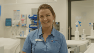 Mary, a cancer nurse and the first recipient of the Trace Richey Nursing Scholarship.