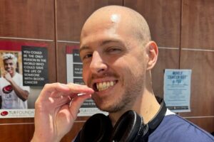 young nurse joining the stem cell registry to support people with blood cancer