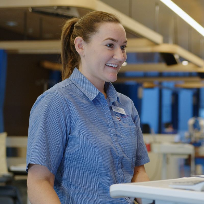 Kirstie, haematology nurse and TLR nursing scholarship recipient, at work at St Vincent's Hospital