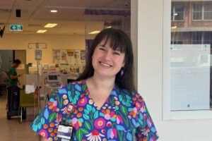 Elise Toyer, TLR's first nurse practitioner scholarship recipient, smiling on the haematology ward at Blacktown Hospital
