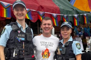 NSW police officers joining the stem cell donor registry